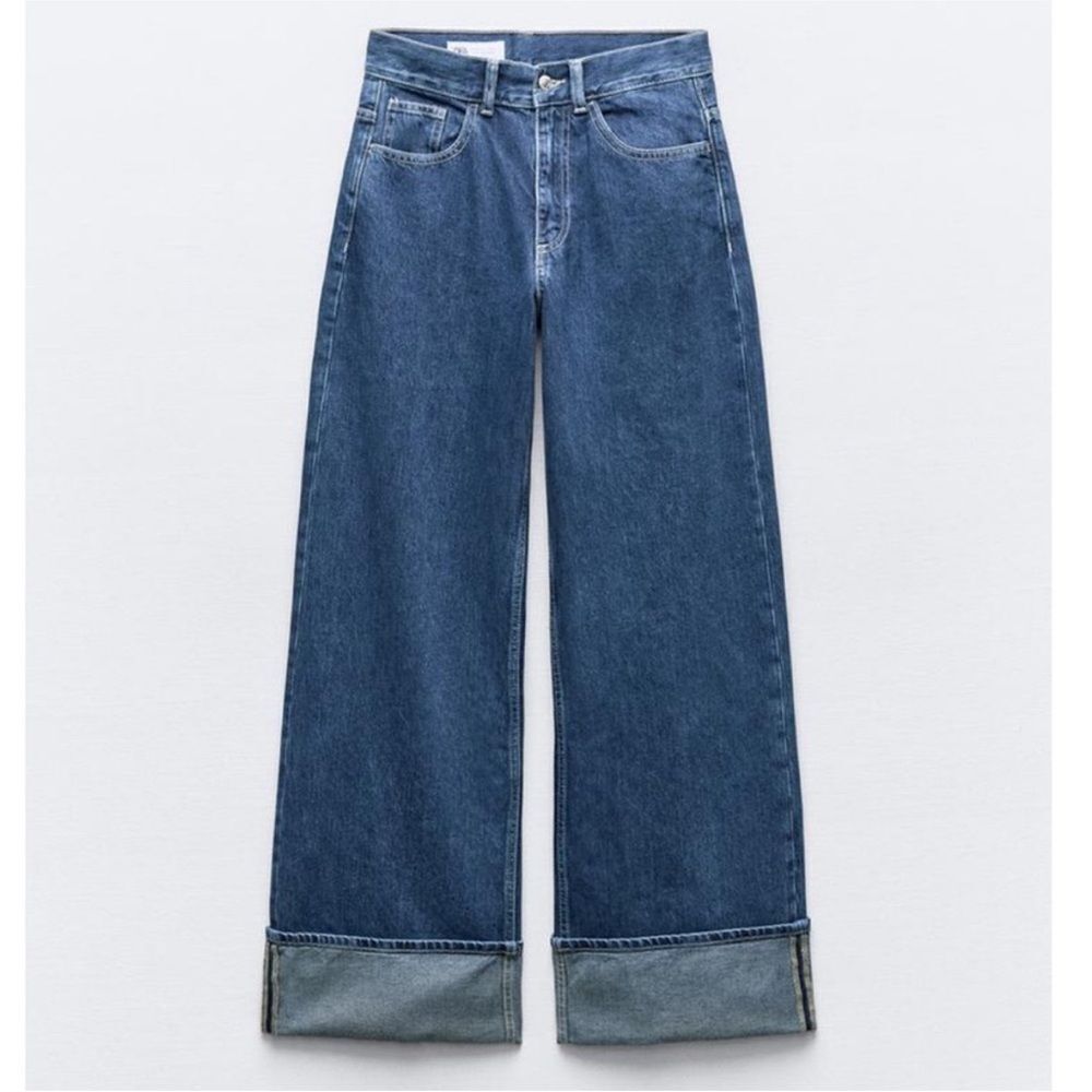 Zara Blue Wide Leg Jeans